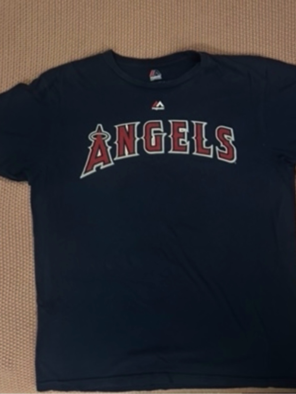 Los Angeles Angels Mike Trout #27 Majestic Navy MLB T-Shirt